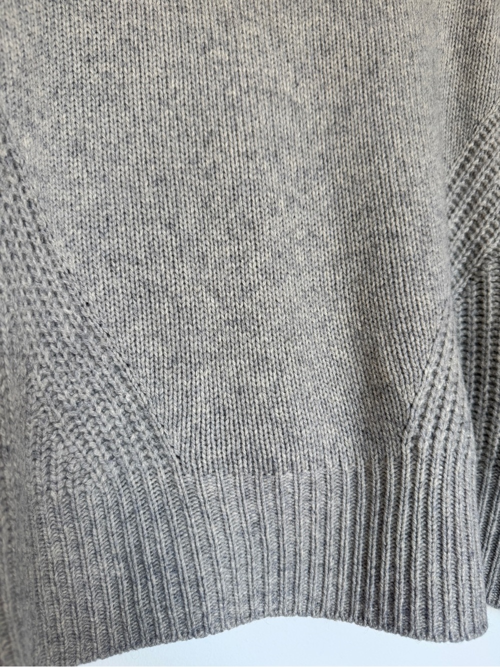 EUC QUINCE 100% Yak Wool Pointelle Detail Relaxed Crew Warm Heather Grey Size XL - Picture 9 of 15